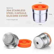 For Illy Coffee Machine Stainless Steel Reusable Capsule Shell Silver Accessory