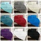 Prime 100% Egyptian Cotton Flat Fitted Sheet Set King Single Double Queen Size