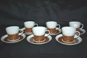 Vintage Noritake Younger Image DOMINICA 6925 Cup & Saucer 6 Sets PRISTINE