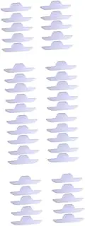 2sets Self Adhesive Boat Shape Collar Sweat Pads Breathable Neck Liner Protectors for Stain and Odor Prevention Comfortable and Skin Friendly for Hot Summer Days 20pcs*2