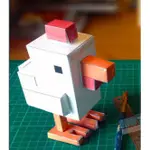 我的世界_雞 立體紙模型 手工DIY 3D 摺紙 折紙 折一折 紙製品 遊戲 MINECRAFT 白雞