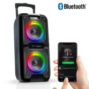 Party Speaker by Top Tech Audio, Portable Bluetooth Speaker on Wheels with Sound