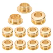 7mm(2/7 Inch) Brass Hole Eyelets, 10 Pcs Arc Surface Grommets, Light Gold