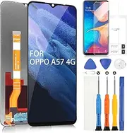 [ARSSLY] LCD Screen for Oppo A57 4G CPH2387 / Oppo A57s CPH2385 6.6" LCD Display for Oppo A57 4G Replacement Touch Screen Digitizer Replacement Assembly with Repair Kit, Black