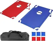 Cornhole Board Set, Backyard Toss Game, Bean Bag Toss Game, Portable Cornhole Game, Foldable Toy for Camping Travel Patio Garden Park Beach Picnic