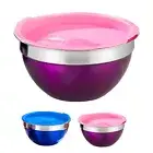 Baking Bowl Stable Large Capacity Metal Deepen Mixing Salad Bowl Vegetable