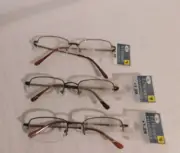 OS75 "3 PAIR" Foster Grant HARRISON BRN BROWN 1.25 EZ READER READING GLASSES