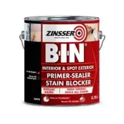 ZINSSER 3.78 LITRE BIN SHELLAC-BASE PRIMER-SEALER STAIN/BLOCK WHITE COLOUR PAINT