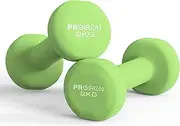 PROIRON Dumbbells Anti-Slip Neoprene Dumbbell Soft-Touch Grip Hand Weights Home Gym Exercise Women Men Arm Pilates Dumbbells in 1kg 1.5kg 2kg 3kg 4kg 5kg 8kg 10kg Pair