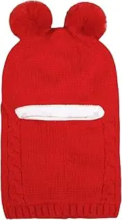 [Generic] Kids Winter Hat with Neck Warmer | Warm Toddler Winter Hat,Winter Thick Hat and Scarf, Fashionable Knitted Beanie Hats Scarf for 6-24 Months