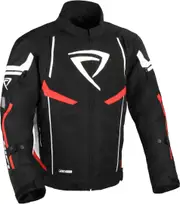 DIFI Estoril Aerotex waterproof Motorcycle Textile Jacket, black-white-red, Size S for Men Black White Red