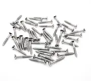 [harpfeas] Guitar Humbucker Pickup Ring Mounting Screws Pickup Frame Surround Screws Compatible with Epiphone Les Paul Stratocaster SG Guitar (Chrome 50 Pack)