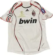 ANDREA PIRLO 2007 AC MILAN CHAMPIONS LEAGUE JERSEY BECKETT QR