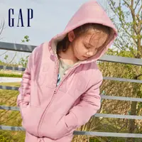 在飛比找蝦皮商城優惠-Gap 兒童裝 Logo仿羊羔絨連帽外套-粉色(428222