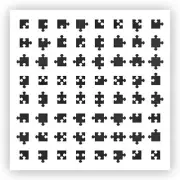 Puzzle Pieces #2 Stencil - Choose a Size - Laser-Cut Reusable Plastic