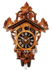 Ivy Vine & Birds 8 Day Mechanical Carved Cuckoo Clock 51cm By SCHNEIDER