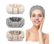 3 Pack Spa Headbands Microfiber Headbands Skincare Headbands Face Wash Headband Face Washing Headband Facial Headband Makeup Headband Towel Headbands