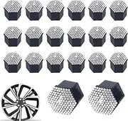 Tire Nut Cover - Shining Hub Screw Cover Set of 20,Decorative Wheel Nut Anti-Scratch Cap for Car Trucks Van, Rim Protector Decoration