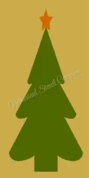 REUSABLE STENCIL 9345 8"X18" CHRISTMAS TREE - MYLAR SIGN STENCILS
