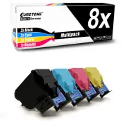 8x Eurotone Toner Alternative for Epson CX-37-DTNF CX-37-DTN C-3900-DN