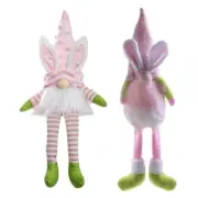 Easter Bunny Gnome Faceless for Doll Dwarf Decoration with Light Rabbit Plush To