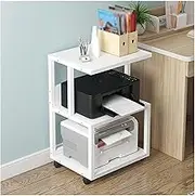 Printer Stand Printer Holder Printer Shelf 3 Tier Printer Stand Wood Desktop Printer Cart with 4 Wheels Multipurpose Storage Shelf Printer Shelf with Storage Printer Rack Printer Shelves (Color : B,