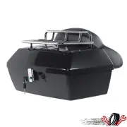 Black Motorcycle Tail Box Tour Pack Top Luggage Rack For Harley Touring Softail