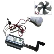 12V DIY hand Crank Model Permanent Magnet Generator Lighting Micro Wind Turbine