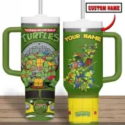 Ninja Tur tles Personalized Limited Edition 40 Oz Handle Tumbler Cup