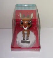 Rudolph The Red Nosed Reindeer Christmas Solar Bobble-Head Dancer Decor New