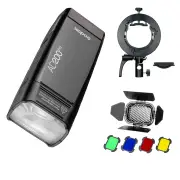 Godox AD200Pro Portable Flash + S2 Flash Bracket + BD-07 Barndoor