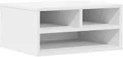 vidaXL White Engineered Wood Printer Stand with Multifunctional Storage - Shelving for Office, Living Room