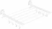 Wall Mounted Drying Rack Wall-Mounted Indoor Suction Cup Folding Rack Balcony Window Sill Clothes Drying Rod Coat Hangers