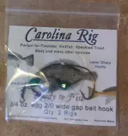 Carolina rigs 10 rigs 3/4oz 2/0 mustad hook fishing rig flounder catfish bass