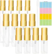 12Pcs Mini Spray Bottle Fine Mist Refillable Perfume Bottle Glass Small Sample C