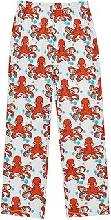 [ZZXXB] Octopus with A Bubble Boys Long Pants Soft Trousers Elastic Waist Kids Lounge Bottoms with Pockets S-XL