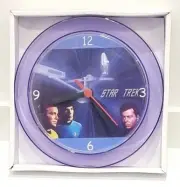 Star Trek 7" Purple novelty wall/desk clock Brand New