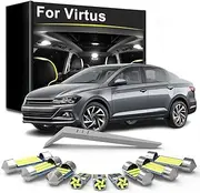 10Pcs Car LED Interior Lights Bulb Lamp, For Volkswagen VW Virtus 2018 2019 2020 2021 2022 2023 Car Accessories