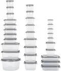 Modern 60-Piece Food Storage Set - Includes Microwave & Freezer Safe Containers