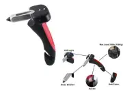 Car Portable Handle with LED Flashlight,Glass Breaker & Belt Cutter