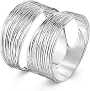[MATERIA by Matthias Wagner] Materia #SR-73 925 Sterling Silver Wrap Ring Wide Matte with Jewellery Box