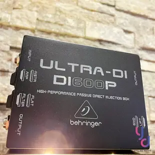 現貨可分期 BEHRINGER ULTRA DI600P DI BOX 被動式 效果器 吉他 鍵盤 貝斯 樂器 PA