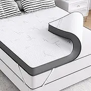 3 Inch Mattress Topper Twin XL, Cooling Gel Infused Ventilated Memory Foam Bed Topper, Mattress Pad with Removable Knit Cover, Pressure Relief & Non-Slip, Dorm/Guest, CertiPUR-US Certified