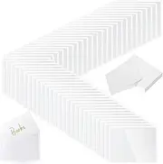 Outus 200 Pieces Self Adhesive Business Card Pockets 4 x 2.5'' Clear Plastic Paper Card Holders with Blank Cards