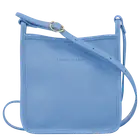 Longchamp Le Foulonne Small Zipped Leather Crossbody ~NWT~ Cloud Blue