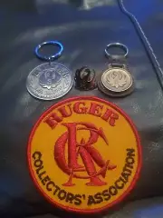 Two Sturm Ruger Keychains. One Pin. One Ruger Patch