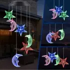 Waterproof Solar Landscape Lights Moon Star Solar Wind Chimes Lights Lawn