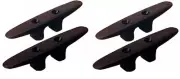 4 Pack Black 10 Inch Nylon Cleat Boat Marine Dock Anchor Line Rope Tie-Down New