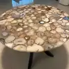 Brown Agate Gemstone Table Top /Dining Table /Coffee Table Countertop Slab Art