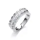 0.75ctw Diamond Half Eternity Ring White Gold